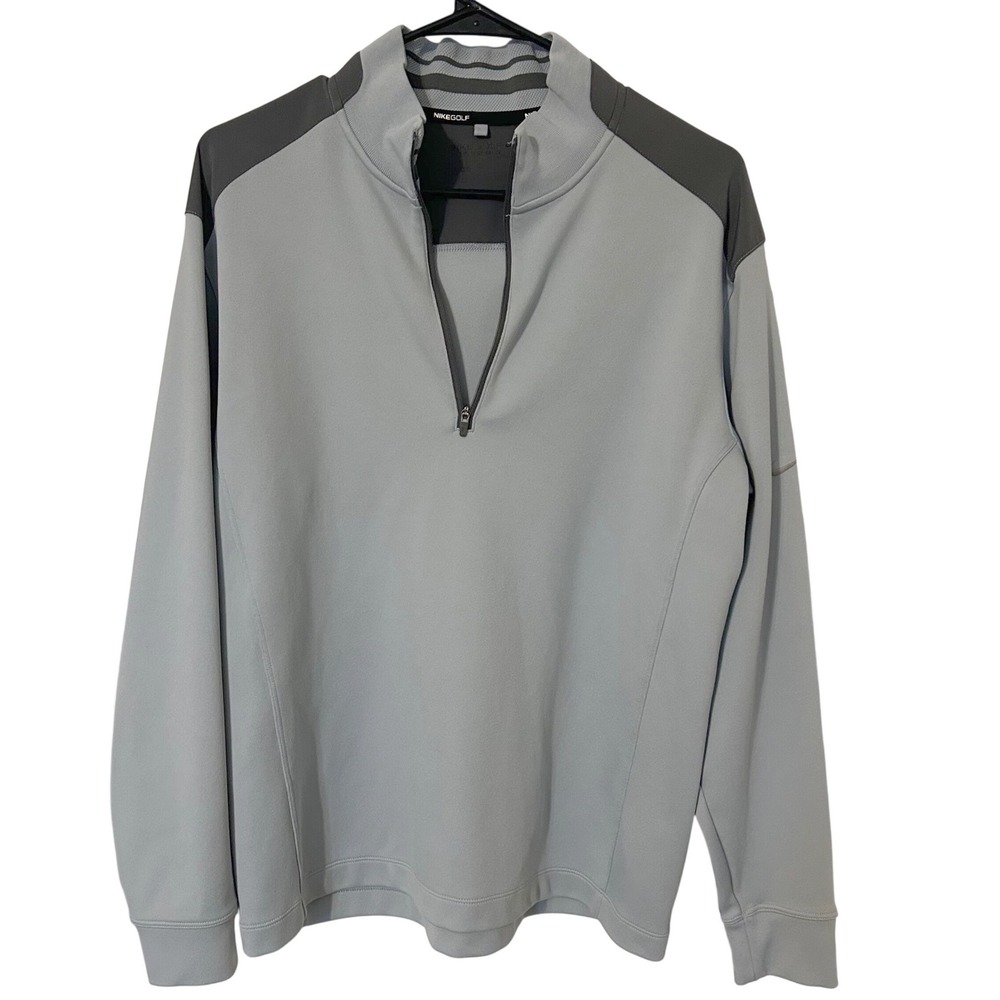 Nike Golf‎ Dri FIT 1/4 Zip Pullover Men's Medium Gray Tour Performance